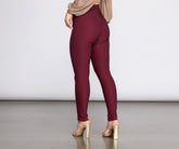 High Rise Tie Waist Skinny Pants insstreet